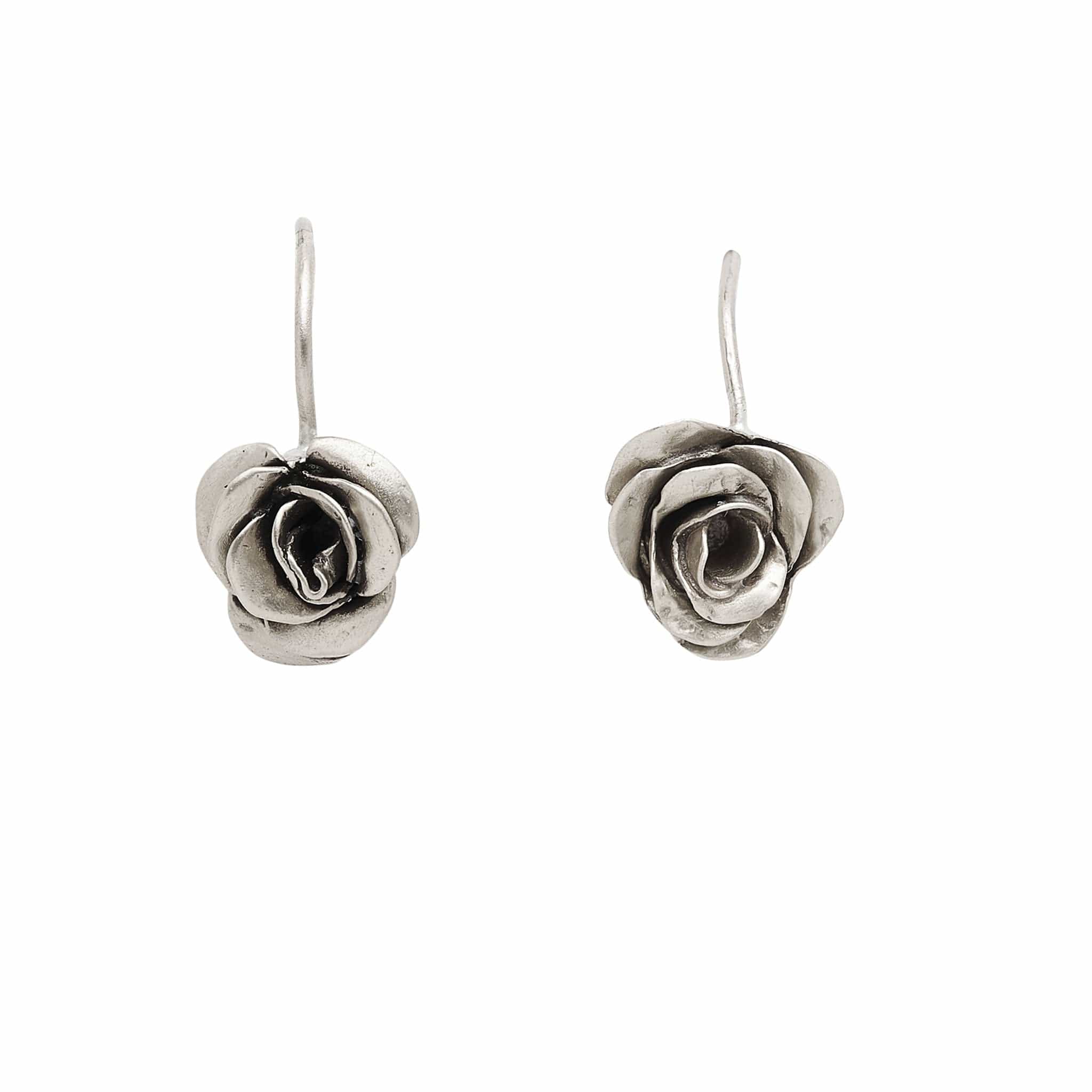 Flower earrings - store Silver 25 hand-carved