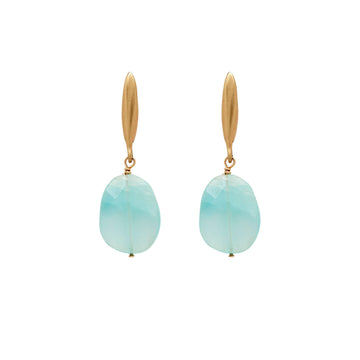 earring GRAIN BRONZE AQUA CHALCEDONY EARRINGS GRAIN BRONZE AQUA CHALCEDONY EARRINGS JCE461 Julie Cohn Design Artisan Bronze Jewelry Handmade