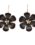 Earring HELLEBORE BLACK BRONZE EARRING HELLEBORE BLACK BRONZE EARRING JCE487 Julie Cohn Design Artisan Bronze Jewelry Handmade