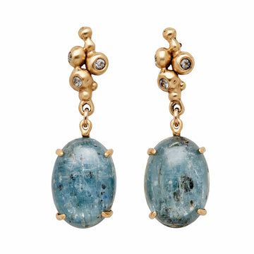 jewelry CALDERA KYANITE BRONZE EARRING JCE514 Julie Cohn Design Artisan Bronze Jewelry Handmade