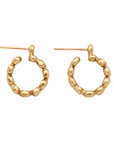 Jewelry PETITE ORION BRONZE HOOP EARRING JCE516 Julie Cohn Design Artisan Bronze Jewelry Handmade