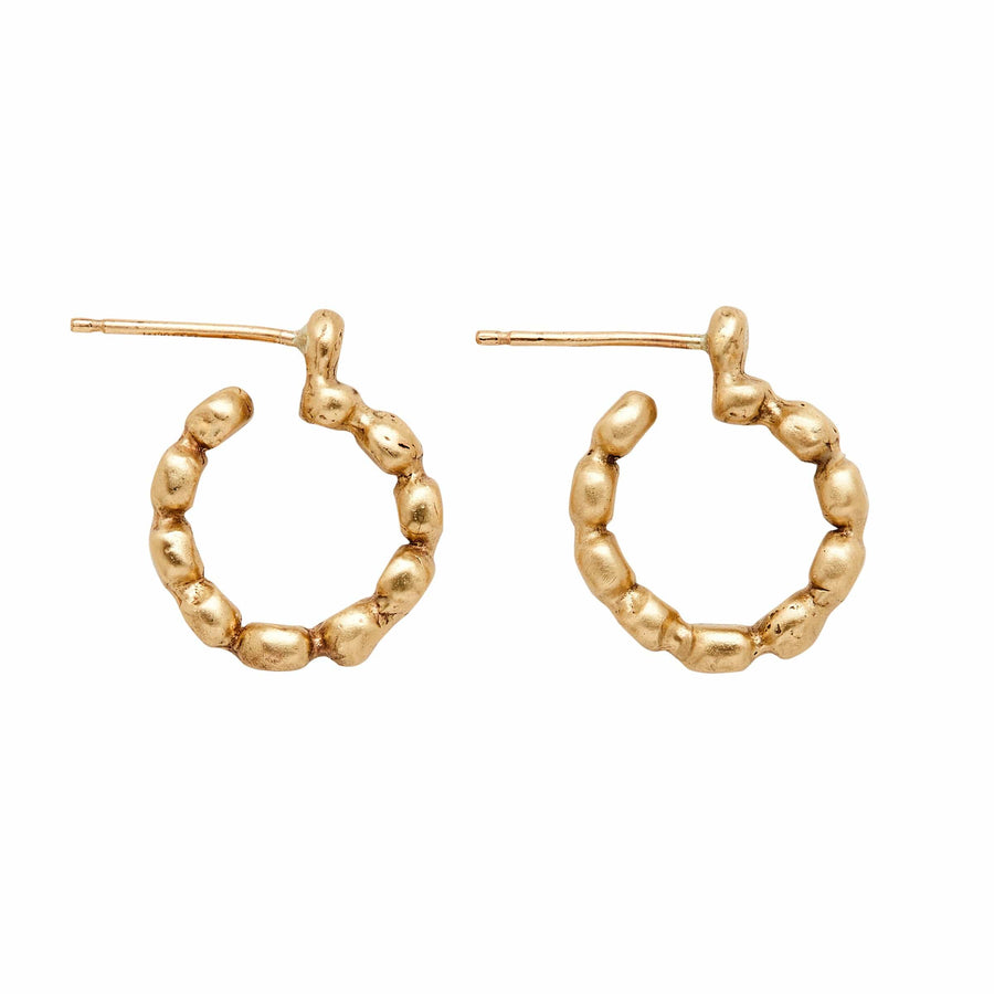 Jewelry PETITE ORION BRONZE HOOP EARRING JCE516 Julie Cohn Design Artisan Bronze Jewelry Handmade