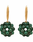 Jewelry BEAUTYBERRY BRONZE GRAIN AVENTURINE EARRING JCE517 Julie Cohn Design Artisan Bronze Jewelry Handmade