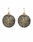 Jewelry POLLEN BLACK BRONZE EARRING POLLEN BLACK BRONZE EARRING JCE522 Julie Cohn Design Artisan Bronze Jewelry Handmade