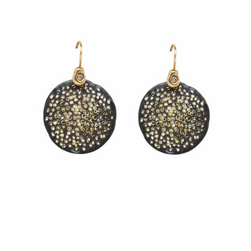 Jewelry POLLEN BLACK BRONZE EARRING JCE522 Julie Cohn Design Artisan Bronze Jewelry Handmade