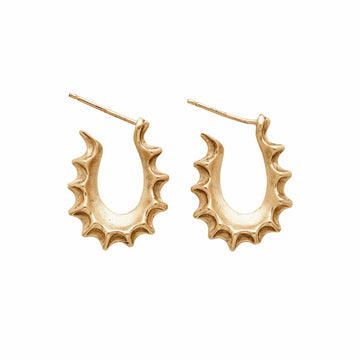 Jewelry PETITE NORSE BRONZE HOOP EARRING JCE528 Julie Cohn Design Artisan Bronze Jewelry Handmade