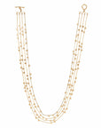 Jewelry BERTOIA FOUR STRAND CHAIN NECKLACE JCN589 Julie Cohn Design Artisan Bronze Jewelry Handmade