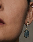 jewelry CALDERA KYANITE BRONZE EARRING JCE514 Julie Cohn Design Artisan Bronze Jewelry Handmade