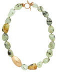 Jewelry MEADOW PREHNITE BRONZE NECKLACE JCN595 Julie Cohn Design Artisan Bronze Jewelry Handmade